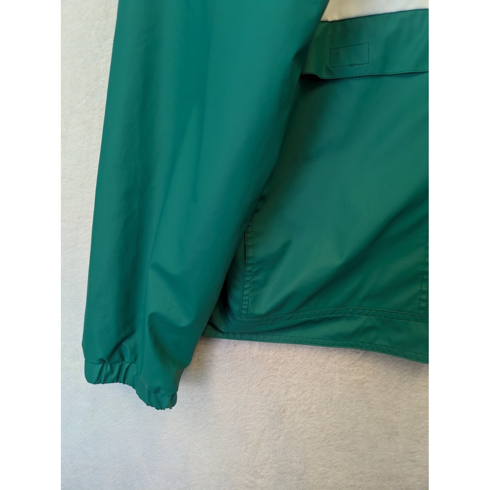 Weatherproof Rain Jacket Men's Large Blue White Green Colorblock Hooded Zip - Picture 2 of 10